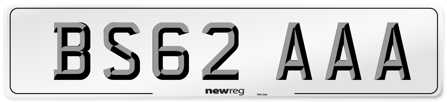 BS62 AAA Number Plate from New Reg